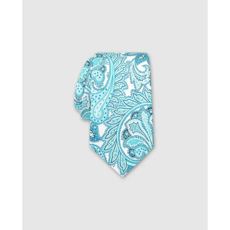 Галстук из бирюзового шелка Olimpo с узором пейсли, бирюзовый
Галстук из бирюзового шелка Olimpo с узором пейсли, бирюзовый
