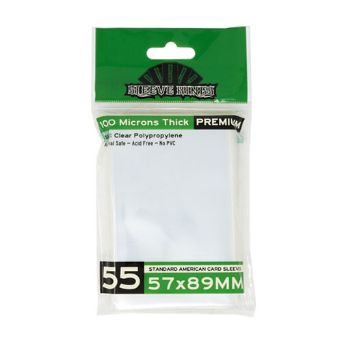 Чехол для карточек Sleeve Kings 55 X Premium Standard American Card Sleeves (57 X 89Mm)
Чехол для карточек Sleeve Kings 55 X Premium Standard American Card Sleeves (57 X 89Mm)