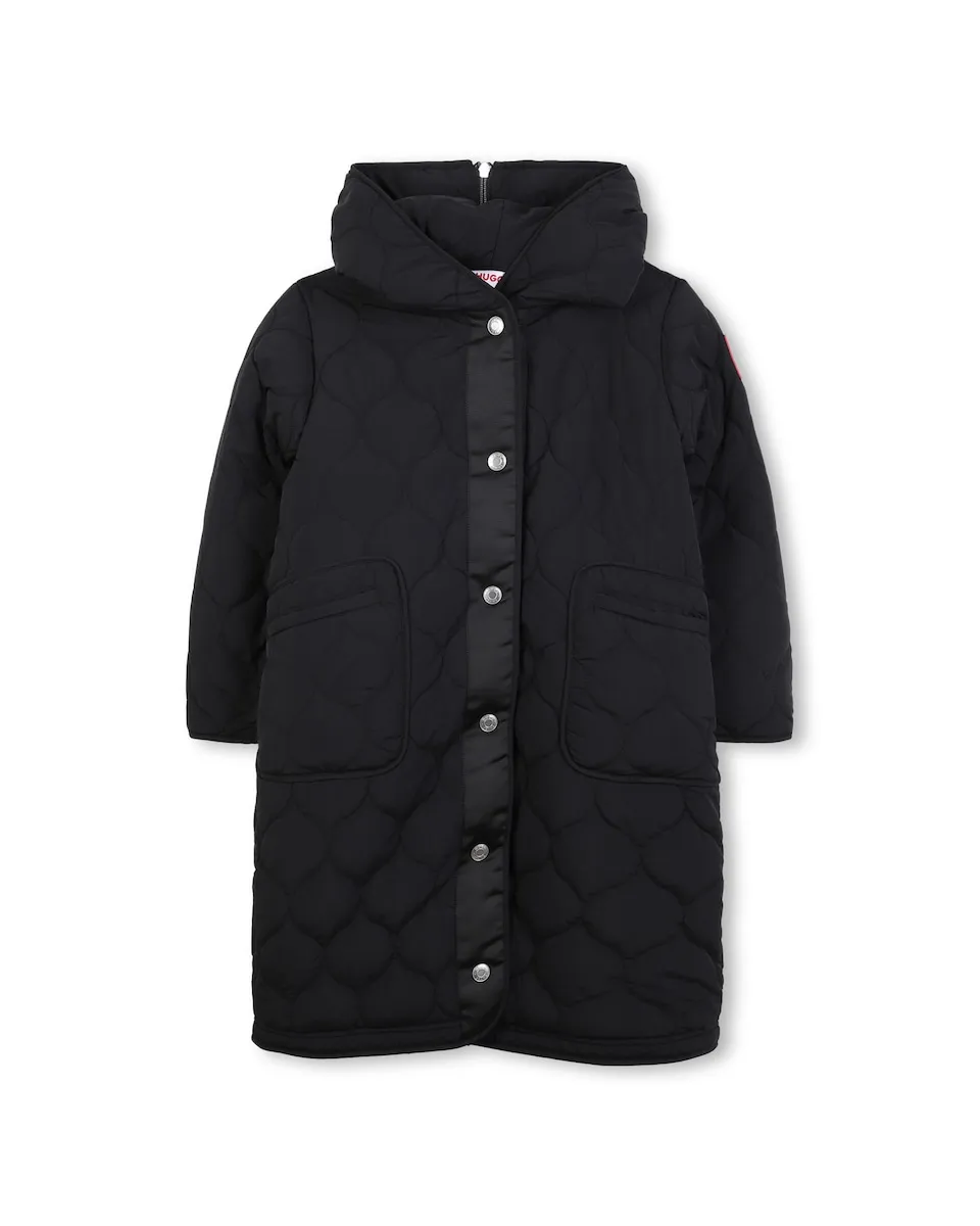 Детская парка черного цвета с длинными рукавами Hugo
Детская парка черного цвета с длинными рукавами Hugo
