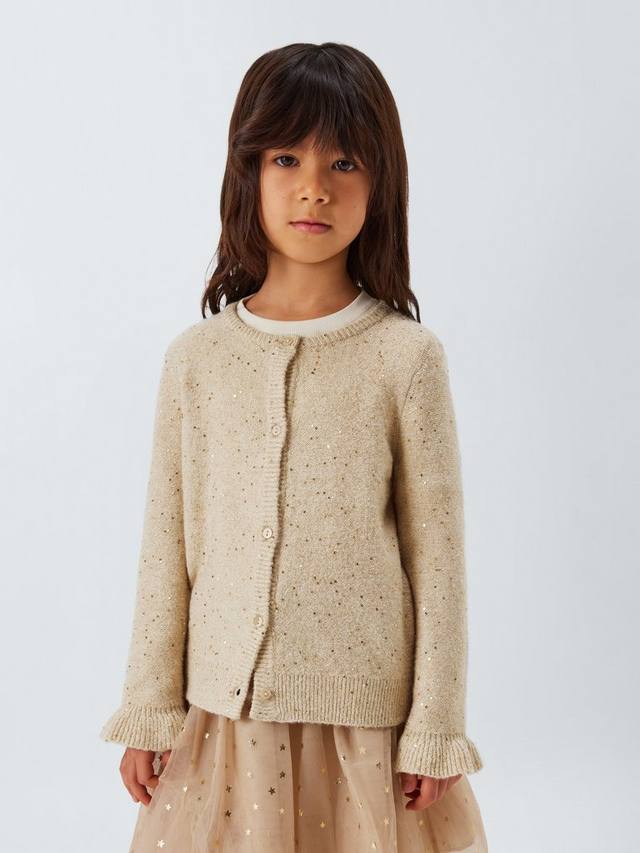 Детский кардиган с пайетками и оборкой на манжетах John Lewis, Cream
Детский кардиган с пайетками и оборкой на манжетах John Lewis, Cream
