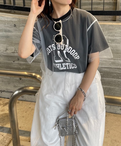 Футболка из тюля с многослойным принтом 210nouve, черный
Футболка из тюля с многослойным принтом 210nouve, черный