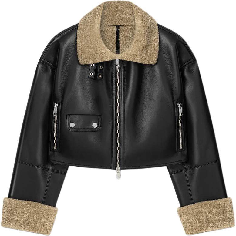 NANUSHKA Куртка из дублированной овчины, Black
NANUSHKA Куртка из дублированной овчины, Black