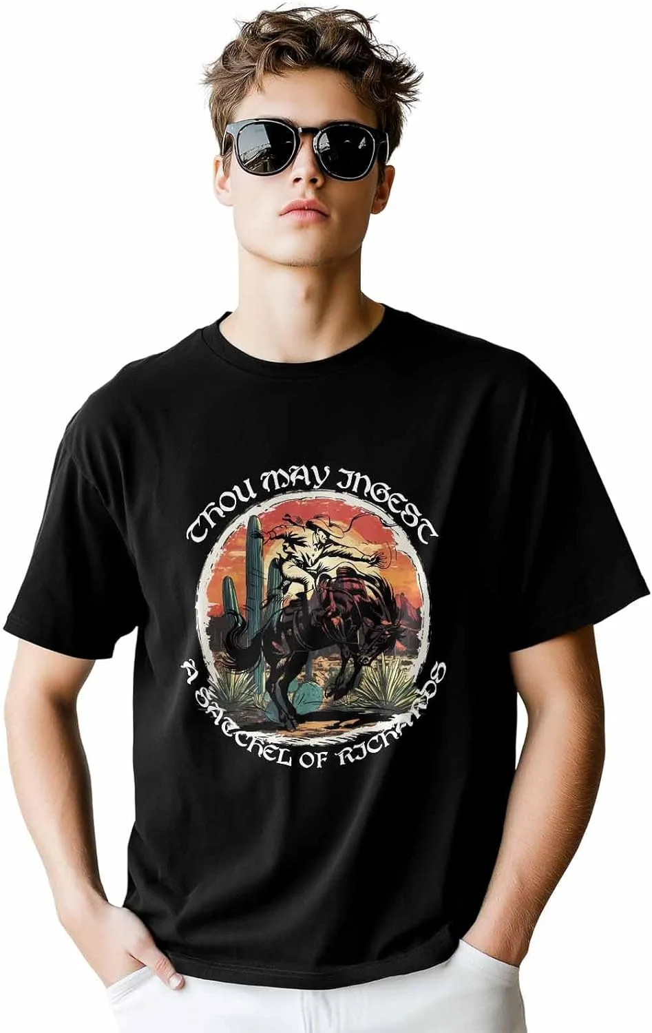 Футболка Cowboy Desert с принтом, мужская, короткий рукав JasmineM
Футболка Cowboy Desert с принтом, мужская, короткий рукав JasmineM