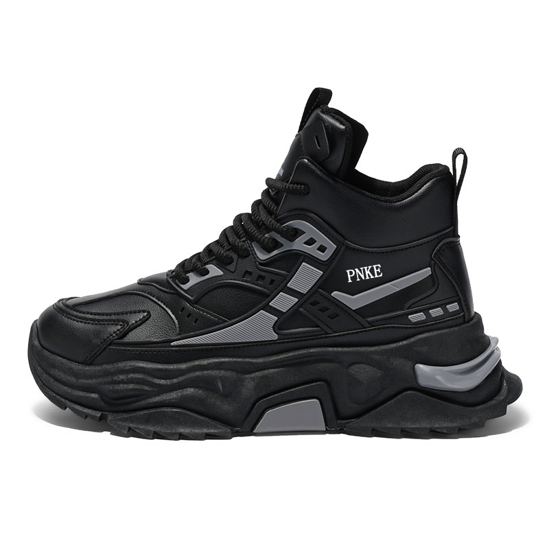 Кроссовки мужские, средней высоты, массивные, с противоскользящей подошвой и износостойким верхом PNKE, Black Gray
Кроссовки мужские, средней высоты, массивные, с противоскользящей подошвой и износостойким верхом PNKE, Black Gray