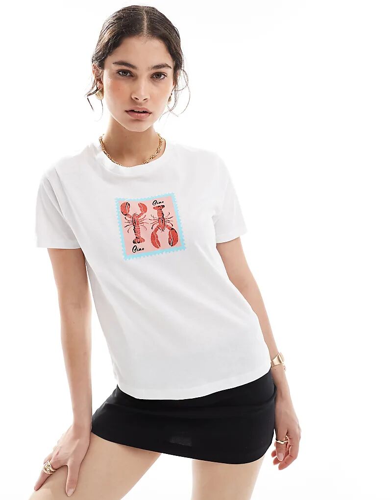 Футболка JJXX с принтом лобстера белого цвета
Футболка JJXX с принтом лобстера белого цвета