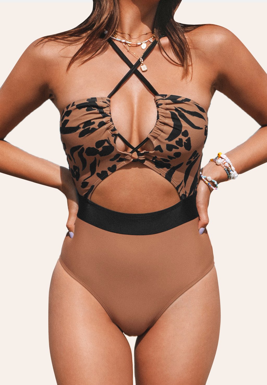 Купальник Cupshe, коричневый
Купальник Cupshe, коричневый