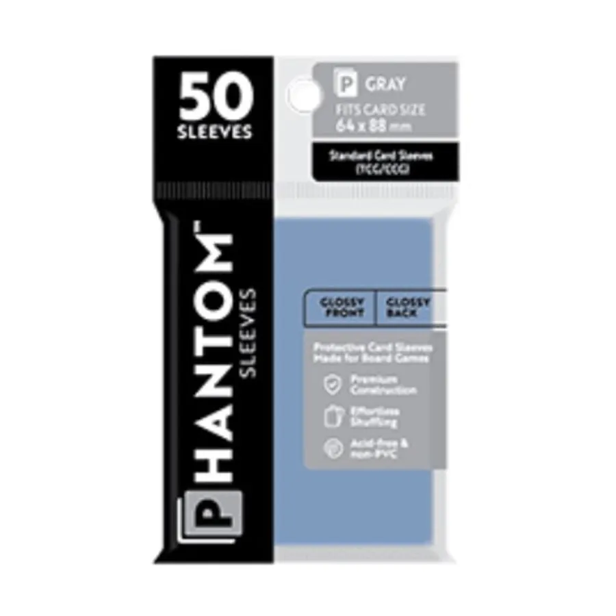 Глянцевый/матовый — серый, 64x88 мм (50), Phantom Sleeves
Глянцевый/матовый — серый, 64x88 мм (50), Phantom Sleeves
