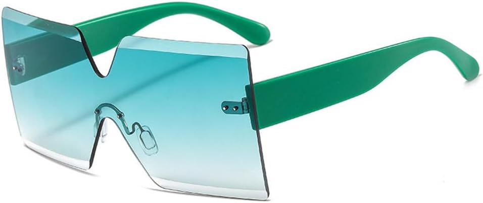 Женские солнцезащитные очки без оправы, цельные, большие, с защитой от УФ-излучения UV400, модные очки для женщин, солнцезащитные очки UV400, зеленые, зеленые, цельные TYUVIVO, Green-green
Женские солнцезащитные очки без оправы, цельные, большие, с защитой от УФ-излучения UV400, модные очки для женщин, солнцезащитные очки UV400, зеленые, зеленые, цельные TYUVIVO, Green-green