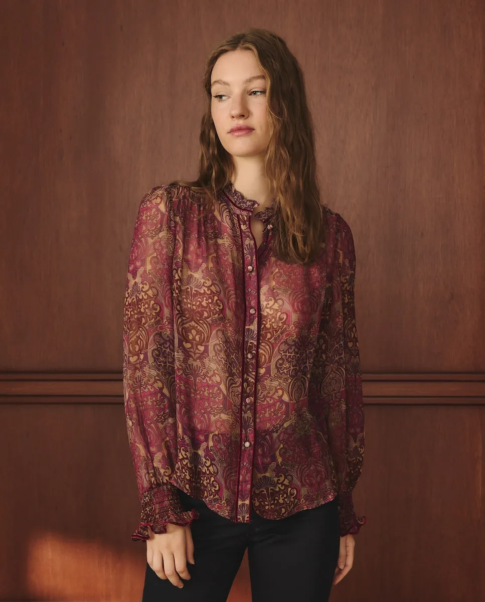 Женская блузка с принтом в стиле Арт Нуво Lloyd's, фиолетовый
Женская блузка с принтом в стиле Арт Нуво Lloyd's, фиолетовый