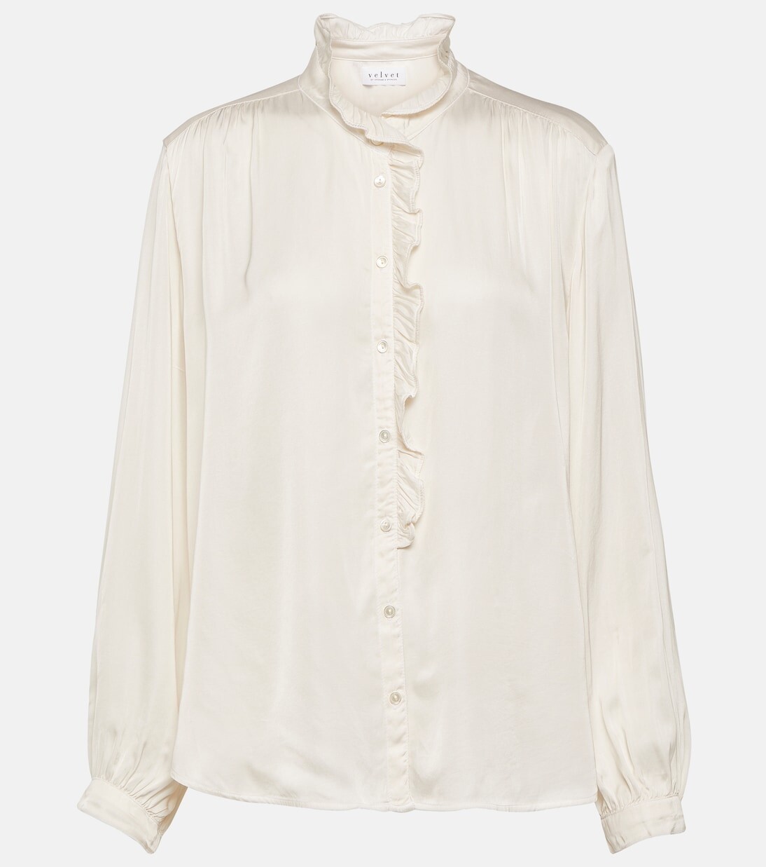 Атласная блузка с оборками Velvet, нейтральный
Атласная блузка с оборками Velvet, нейтральный