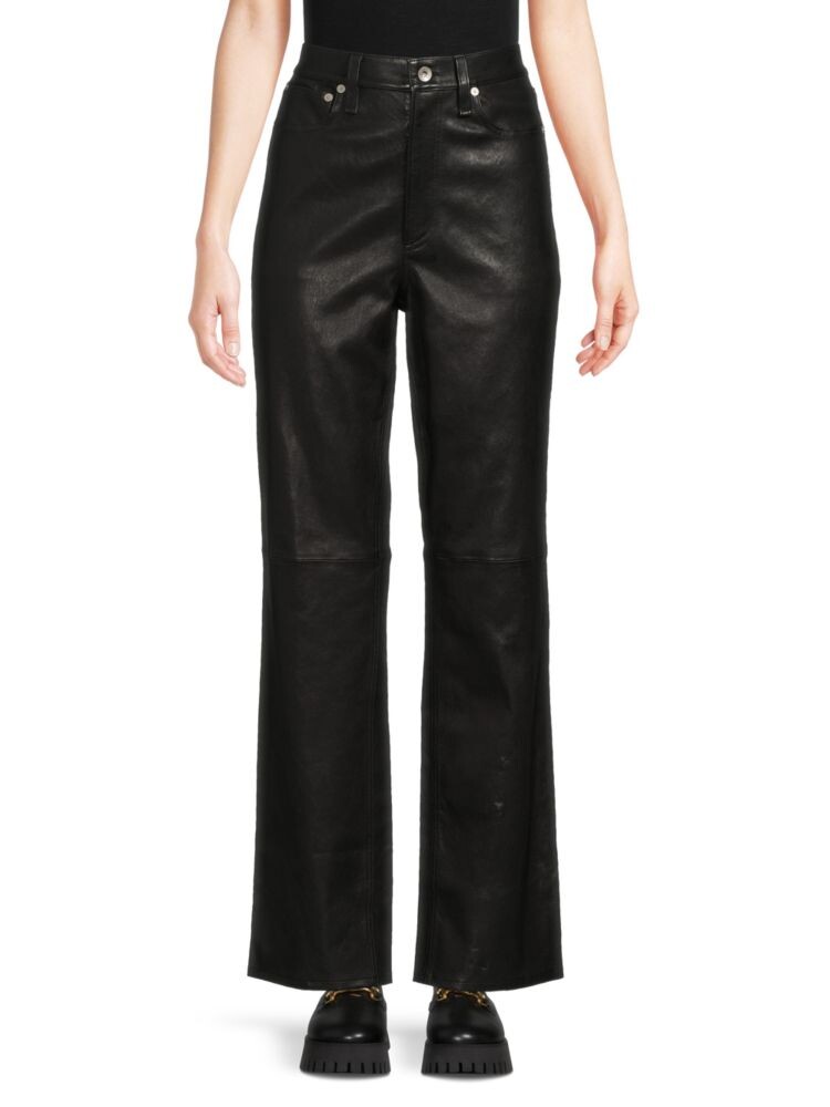 Прямые кожаные брюки ICONS Alex с высокой посадкой Rag & Bone, черный
Прямые кожаные брюки ICONS Alex с высокой посадкой Rag & Bone, черный