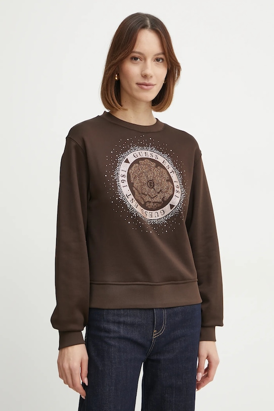 Блузка Guess, коричневый 
Блузка Guess, коричневый