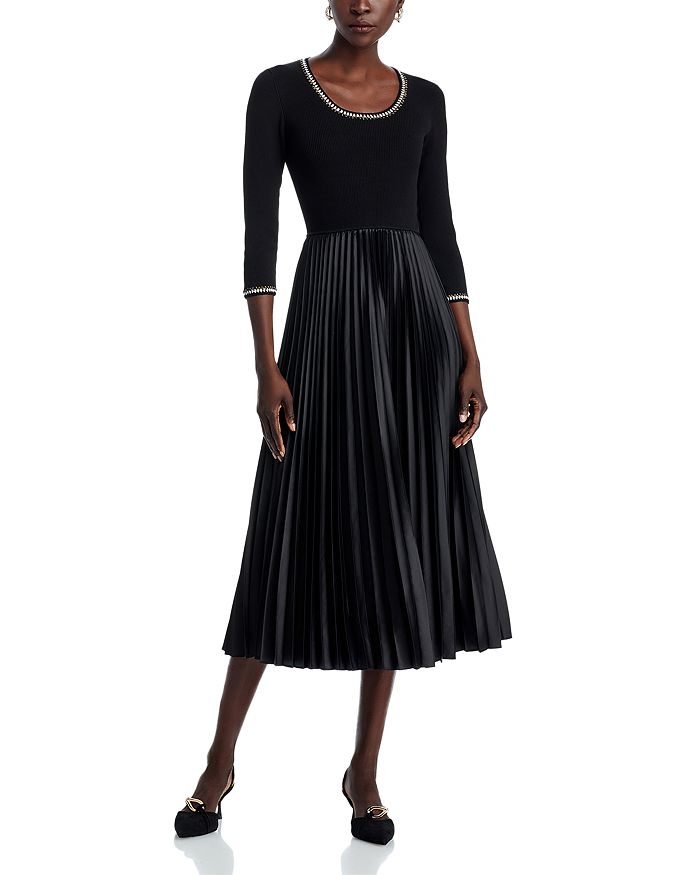 Платье миди Mave с рукавами 3/4 и смешанной техникой Elie Tahari, черный
Платье миди Mave с рукавами 3/4 и смешанной техникой Elie Tahari, черный