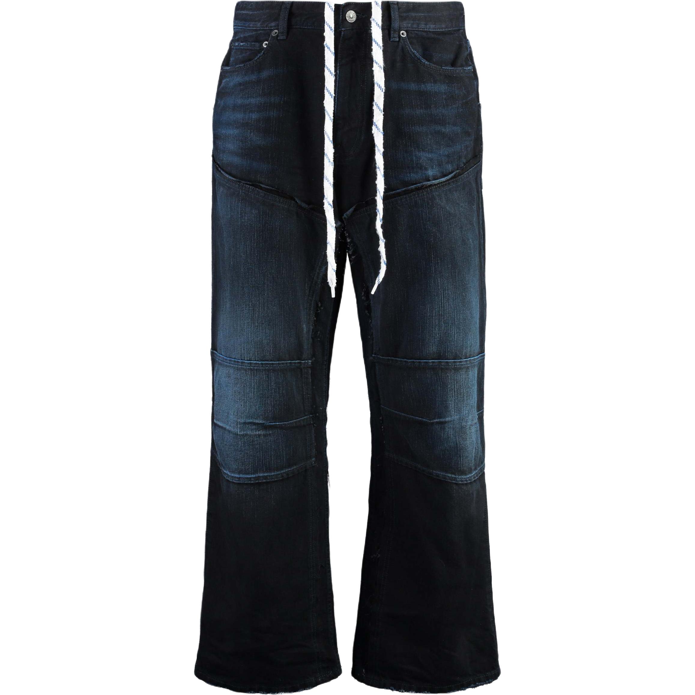 Джинсы Balenciaga с двойными коленями, потертые, на шнурке, черные
Джинсы Balenciaga с двойными коленями, потертые, на шнурке, черные