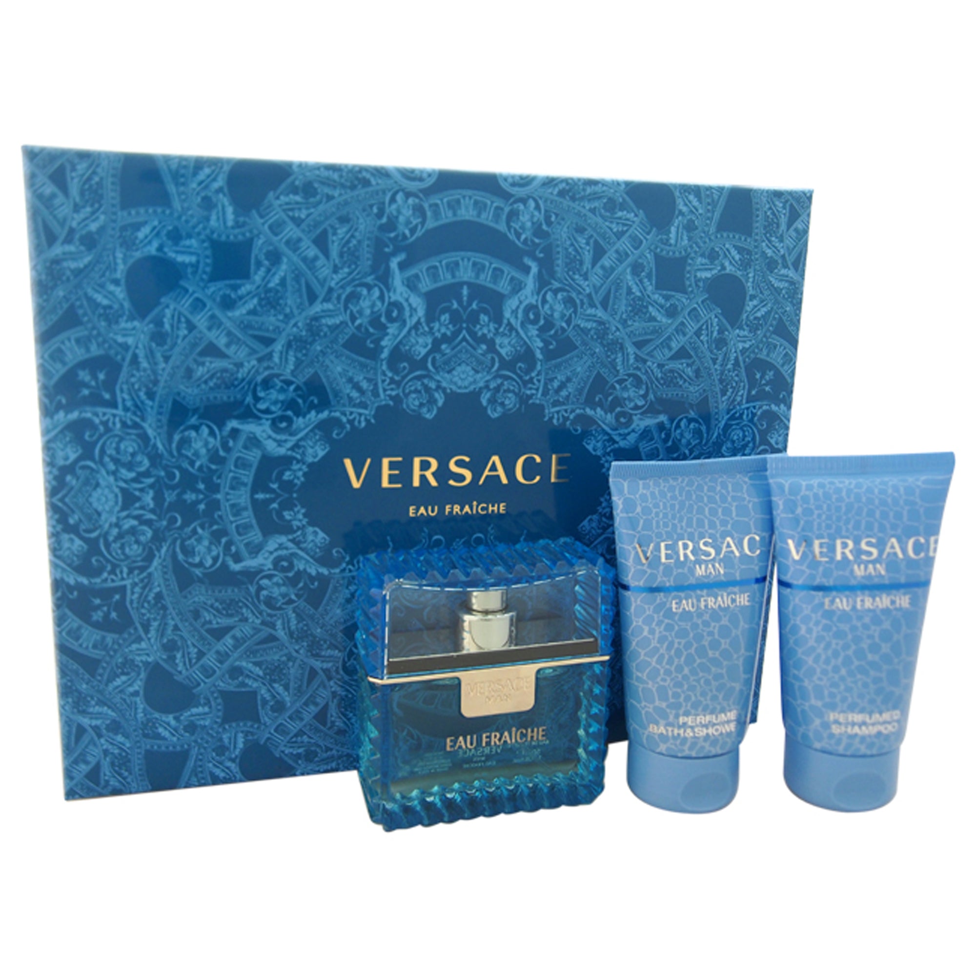 Подарочный набор Versace Man Eau Fraiche от Versace для мужчин, состоящий из 3 предметов: туалетная вода в спрее (47 г), парфюмированный гель для душа (47 г) и парфюмированный шампунь (47 г), прозрачный
Подарочный набор Versace Man Eau Fraiche от Versace для мужчин, состоящий из 3 предметов: туалетная вода в спрее (47 г), парфюмированный гель для душа (47 г) и парфюмированный шампунь (47 г), прозрачный