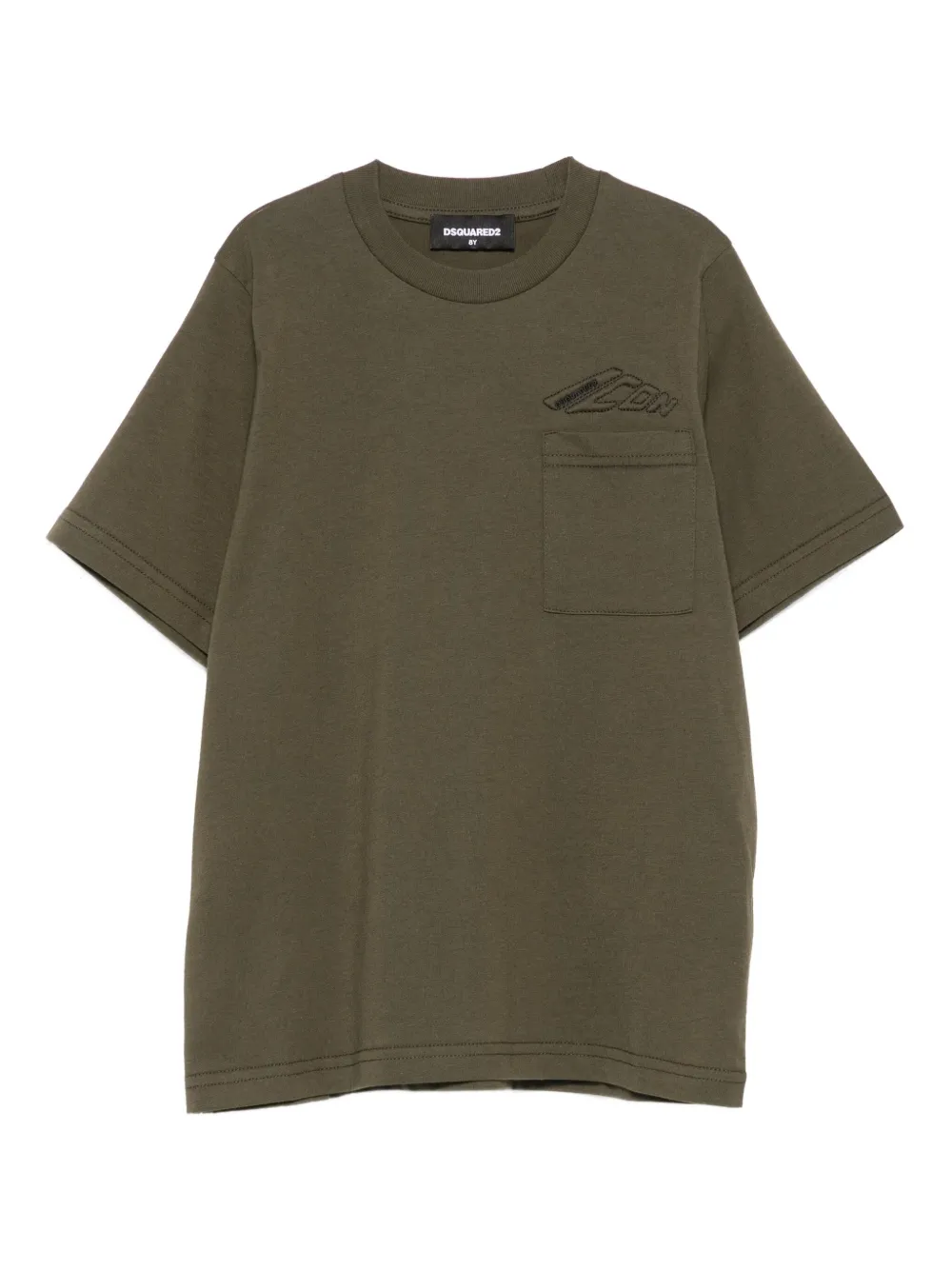 Футболка с вышивкой DSQUARED2 KIDS, зеленый 
Футболка с вышивкой DSQUARED2 KIDS, зеленый