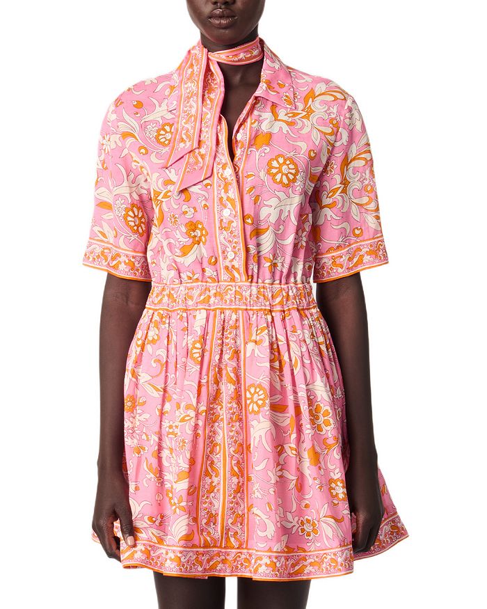 Короткое платье с узором и струящимся силуэтом Maje, розовый
Короткое платье с узором и струящимся силуэтом Maje, розовый