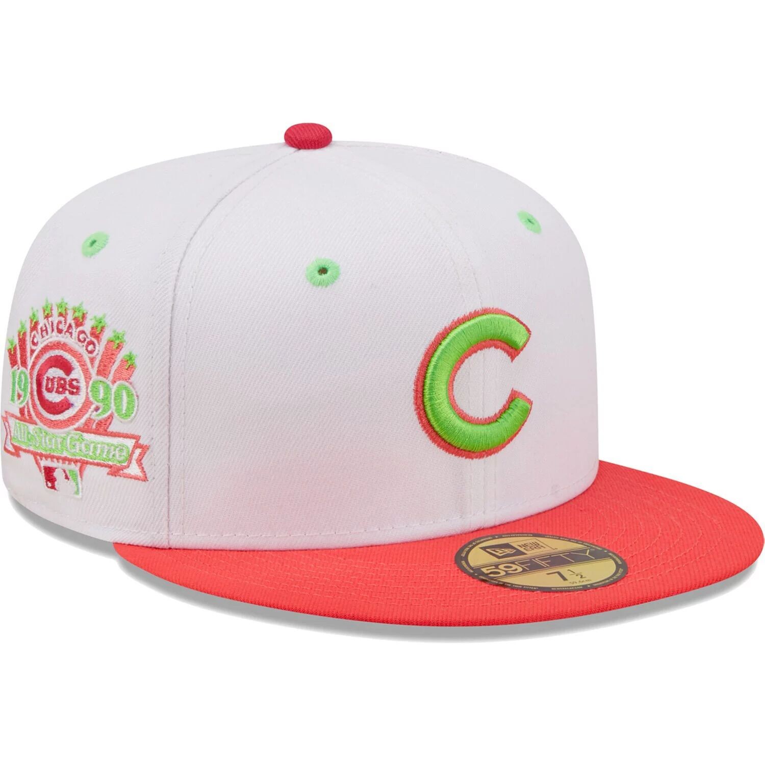 Мужская облегающая шляпа New Era белого/кораллового цвета Chicago Cubs 1990 MLB All-Star Game Strawberry Lolli 59FIFTY
Мужская облегающая шляпа New Era белого/кораллового цвета Chicago Cubs 1990 MLB All-Star Game Strawberry Lolli 59FIFTY