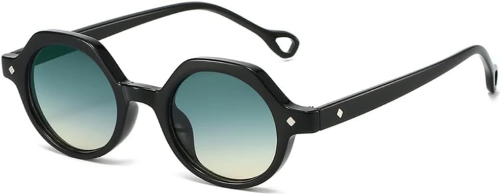 Ретро маленькие круглые панк-солнцезащитные очки для женщин и мужчин, модные, с градиентным покрытием, защитой от УФ-излучения UV400 и заклепками TVTBBVV, Black Green Tea
Ретро маленькие круглые панк-солнцезащитные очки для женщин и мужчин, модные, с градиентным покрытием, защитой от УФ-излучения UV400 и заклепками TVTBBVV, Black Green Tea