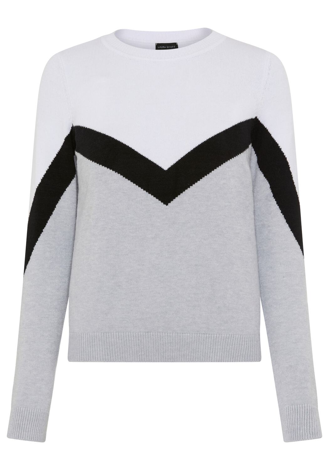 LAURA SCOTT Свитер в черном и белом цветах
LAURA SCOTT Свитер в черном и белом цветах