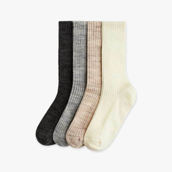 Базовая детская ребристая упаковка из четырех эластичных шерстяных носков H&M Adorables, черный
Базовая детская ребристая упаковка из четырех эластичных шерстяных носков H&M Adorables, черный