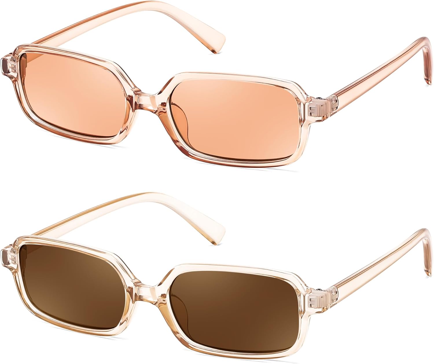 Солнцезащитные очки FEISEDY прямоугольной формы для женщин и мужчин, женские солнцезащитные очки в стиле 90-х, маленькая узкая оправа, модный винтажный стиль, артикул B9167, 2pack=champagne/Champagne+champagne/Brown
Солнцезащитные очки FEISEDY прямоугольной формы для женщин и мужчин, женские солнцезащитные очки в стиле 90-х, маленькая узкая оправа, модный винтажный стиль, артикул B9167, 2pack=champagne/Champagne+champagne/Brown