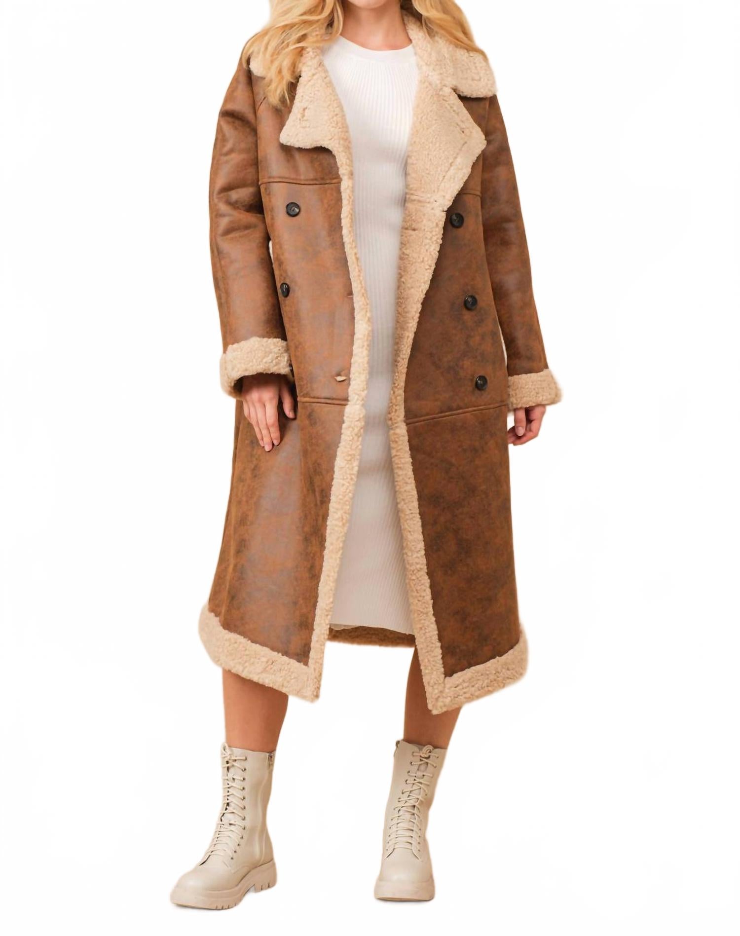 Искусственная овчина Уютное пальто в коричневом цвете Blue B
Искусственная овчина Уютное пальто в коричневом цвете Blue B