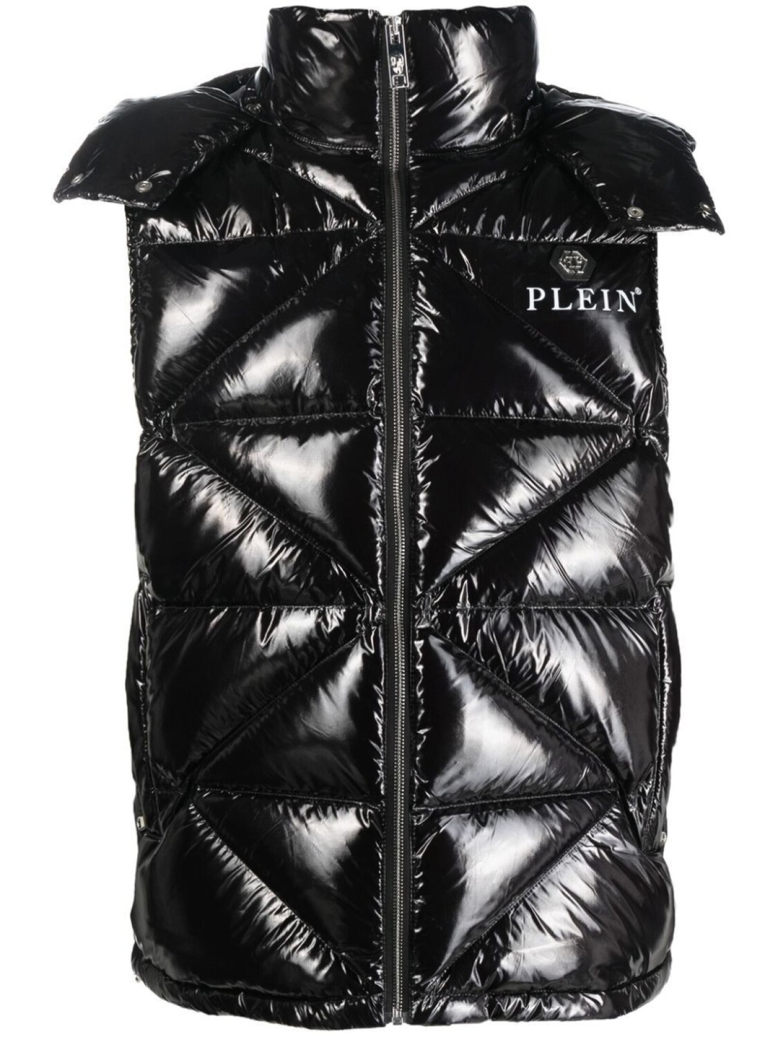 Стеганый пуховик без рукавов Philipp Plein, черный
Стеганый пуховик без рукавов Philipp Plein, черный