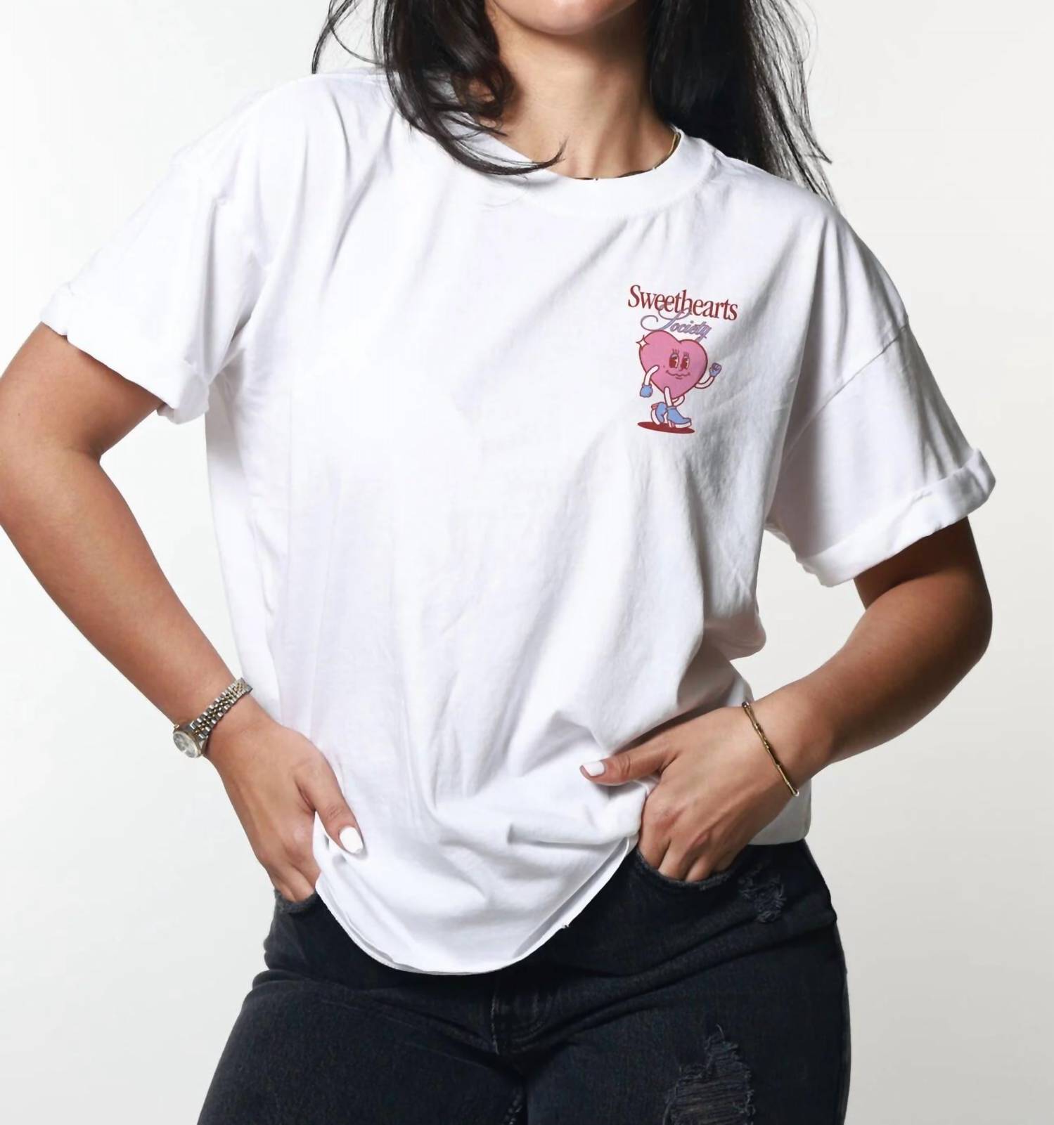 Футболка Sweethearts Society с принтом в винтажном белом цвете GIRL DANGEROUS
Футболка Sweethearts Society с принтом в винтажном белом цвете GIRL DANGEROUS