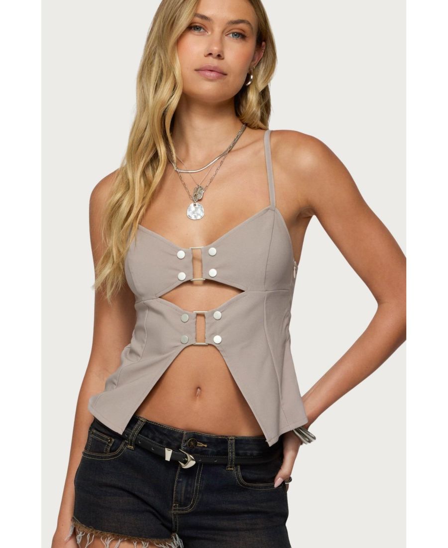 Женская майка Shay с разрезом спереди и пряжкой Edikted, Light-gray
Женская майка Shay с разрезом спереди и пряжкой Edikted, Light-gray