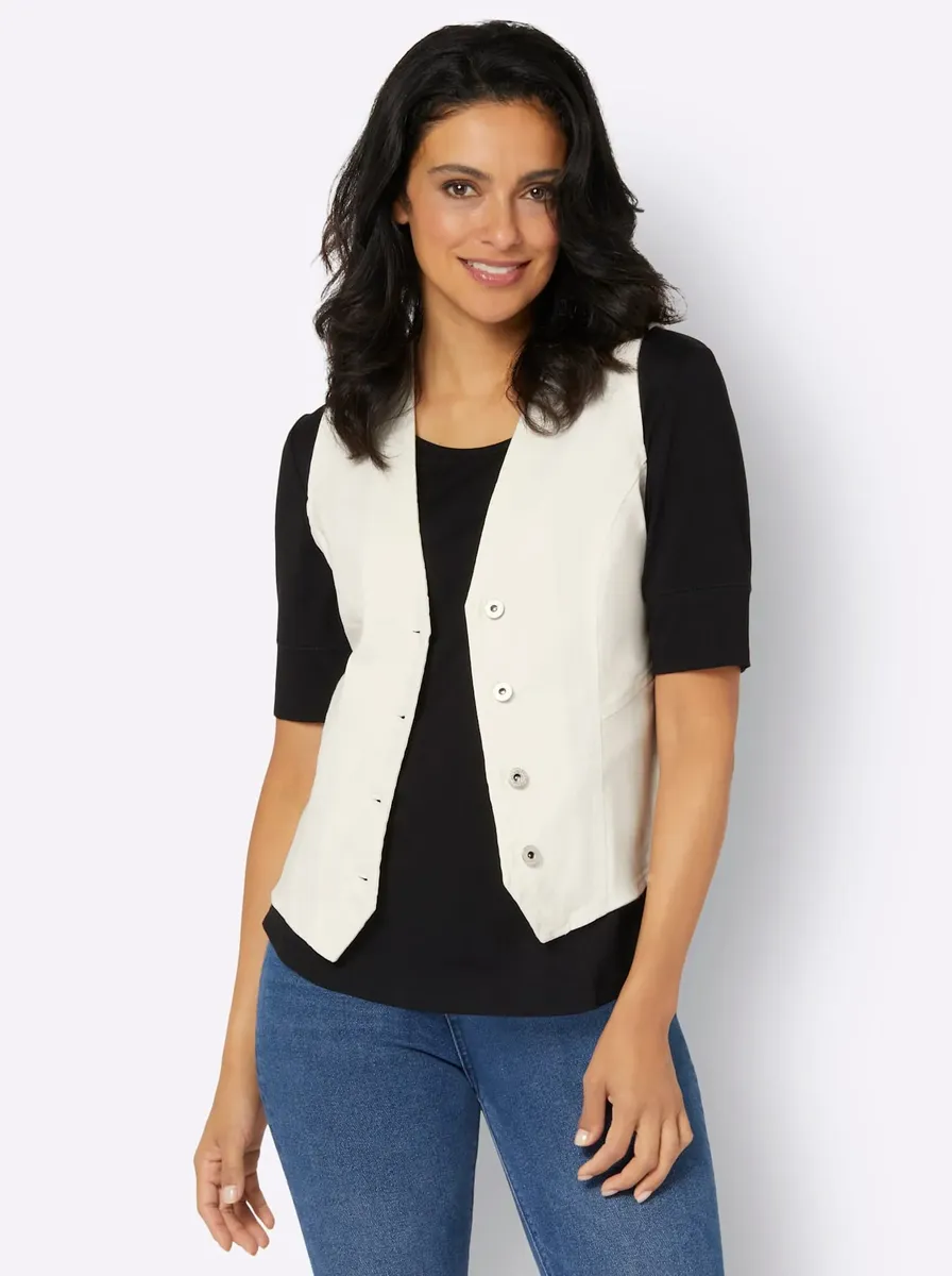 Джинсовый жилет Inspirations Inspirationen, цвет Ecru
Джинсовый жилет Inspirations Inspirationen, цвет Ecru