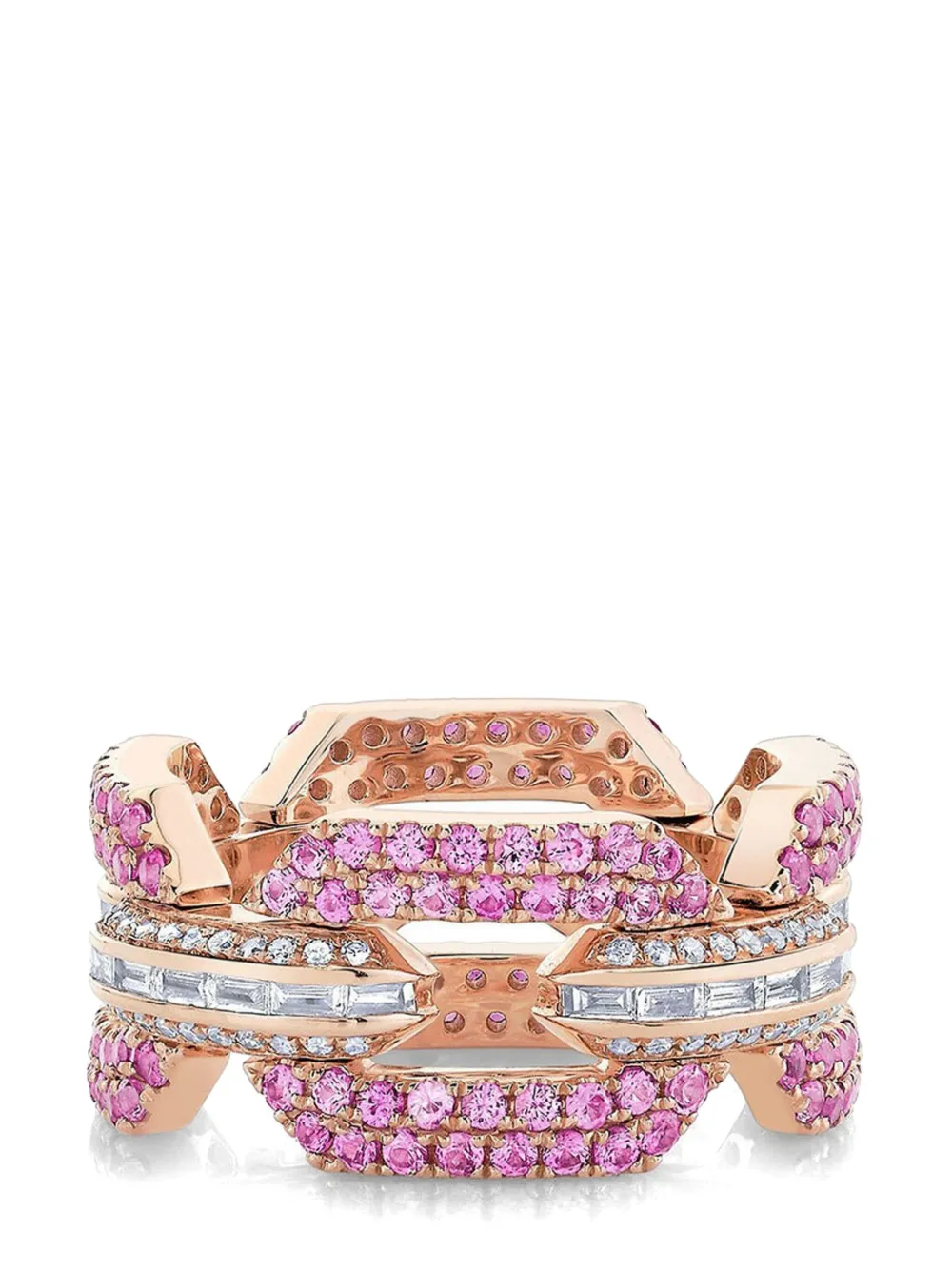 Кольцо Geo Link из розового золота с бриллиантами и сапфиром SHAY, розовый
Кольцо Geo Link из розового золота с бриллиантами и сапфиром SHAY, розовый