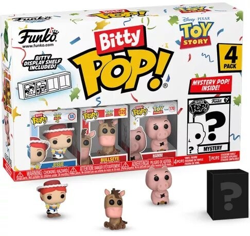История игрушек - Bitty Pop, 4 упаковки по 2,5 см - Джесси Funko POP!
История игрушек - Bitty Pop, 4 упаковки по 2,5 см - Джесси Funko POP!