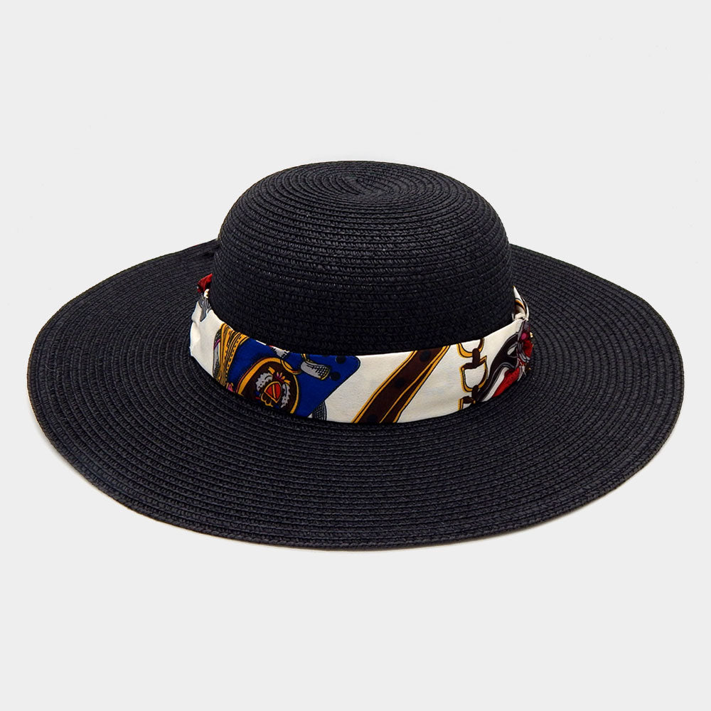 Соломенная шляпа с широкими полями, цепочкой и набивным рисунком, из ткани, имитирующей шелк FASHNZFAB, черный, белый
Соломенная шляпа с широкими полями, цепочкой и набивным рисунком, из ткани, имитирующей шелк FASHNZFAB, черный, белый