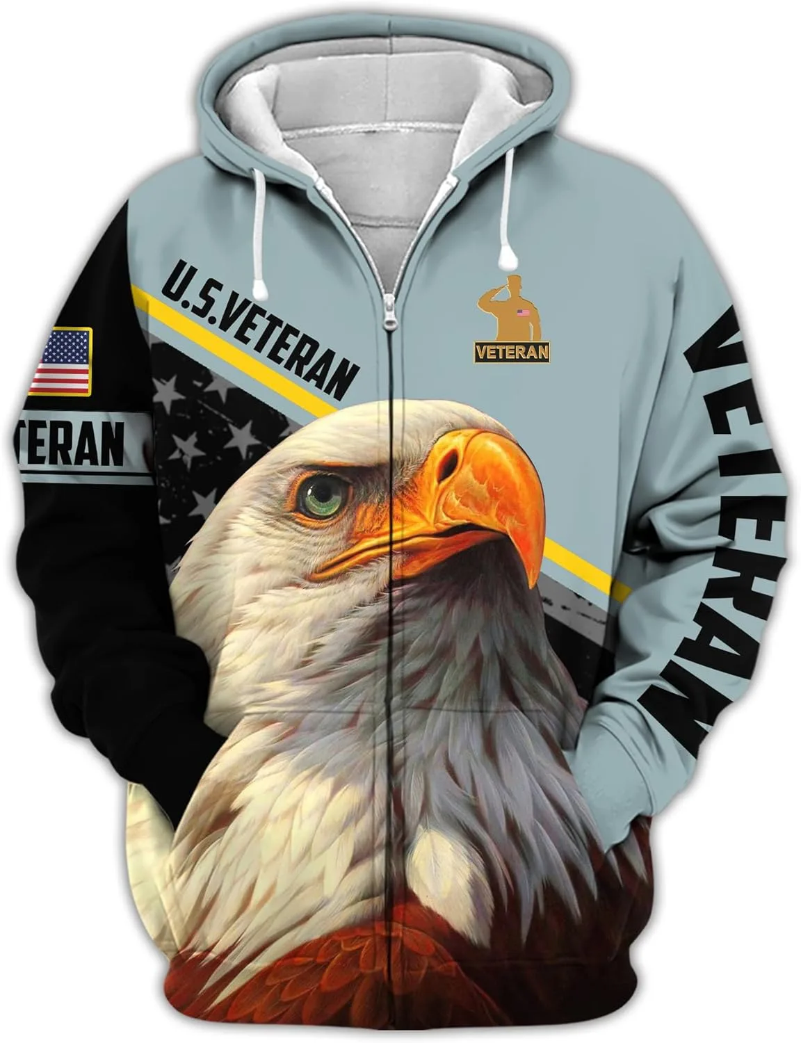 Толстовка Bald Eagle с капюшоном для ветеранов Vetadn
Толстовка Bald Eagle с капюшоном для ветеранов Vetadn
