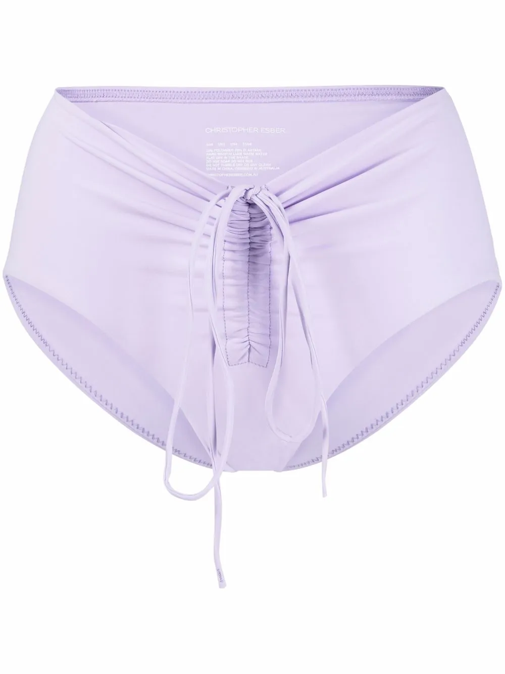 Плавки бикини с кулиской Christopher Esber, фиолетовый 
Плавки бикини с кулиской Christopher Esber, фиолетовый