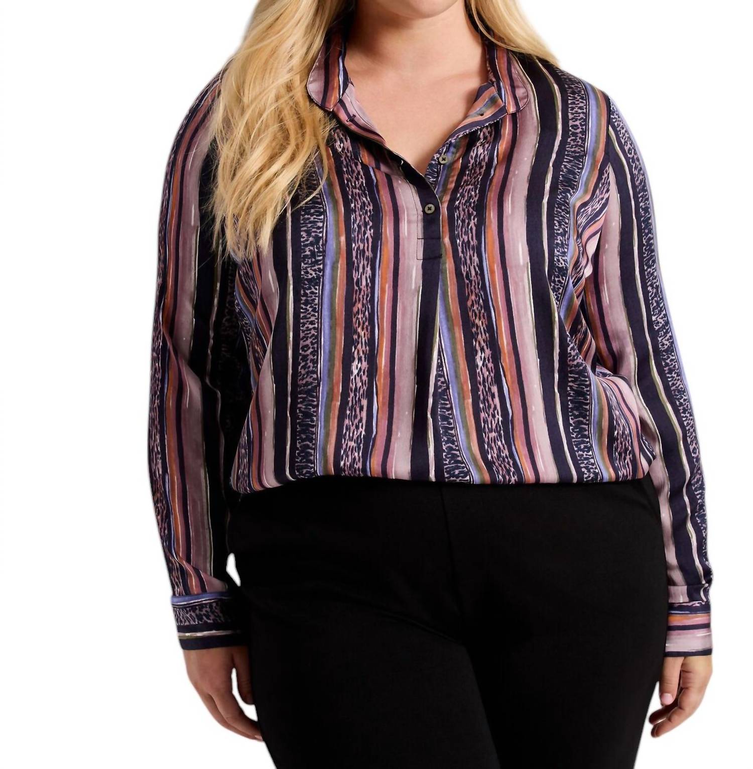 Рубашка в полоску с изображением животных, многоцветная Nic + Zoe, мультиколор
Рубашка в полоску с изображением животных, многоцветная Nic + Zoe, мультиколор