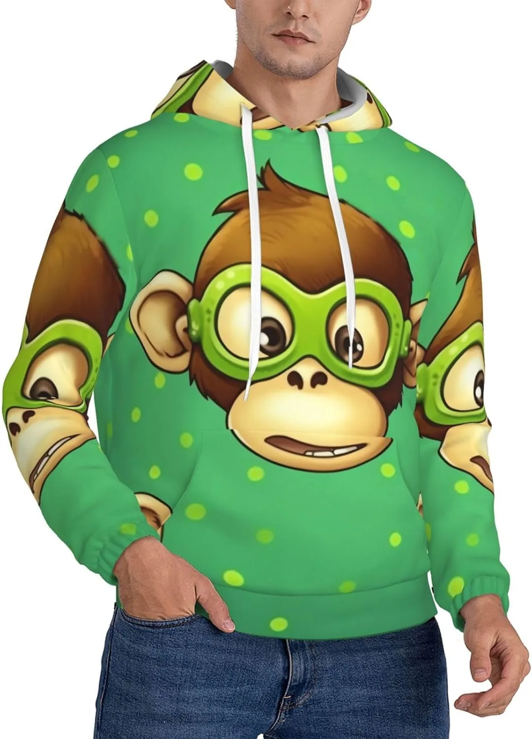 Мужская флисовая толстовка с капюшоном Clever Monkey, зеленая KKLWEGU
Мужская флисовая толстовка с капюшоном Clever Monkey, зеленая KKLWEGU