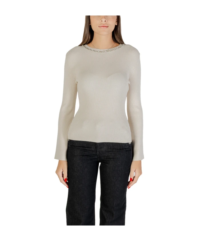 Вязаный свитер с круглым вырезом Only, бежевый
Вязаный свитер с круглым вырезом Only, бежевый