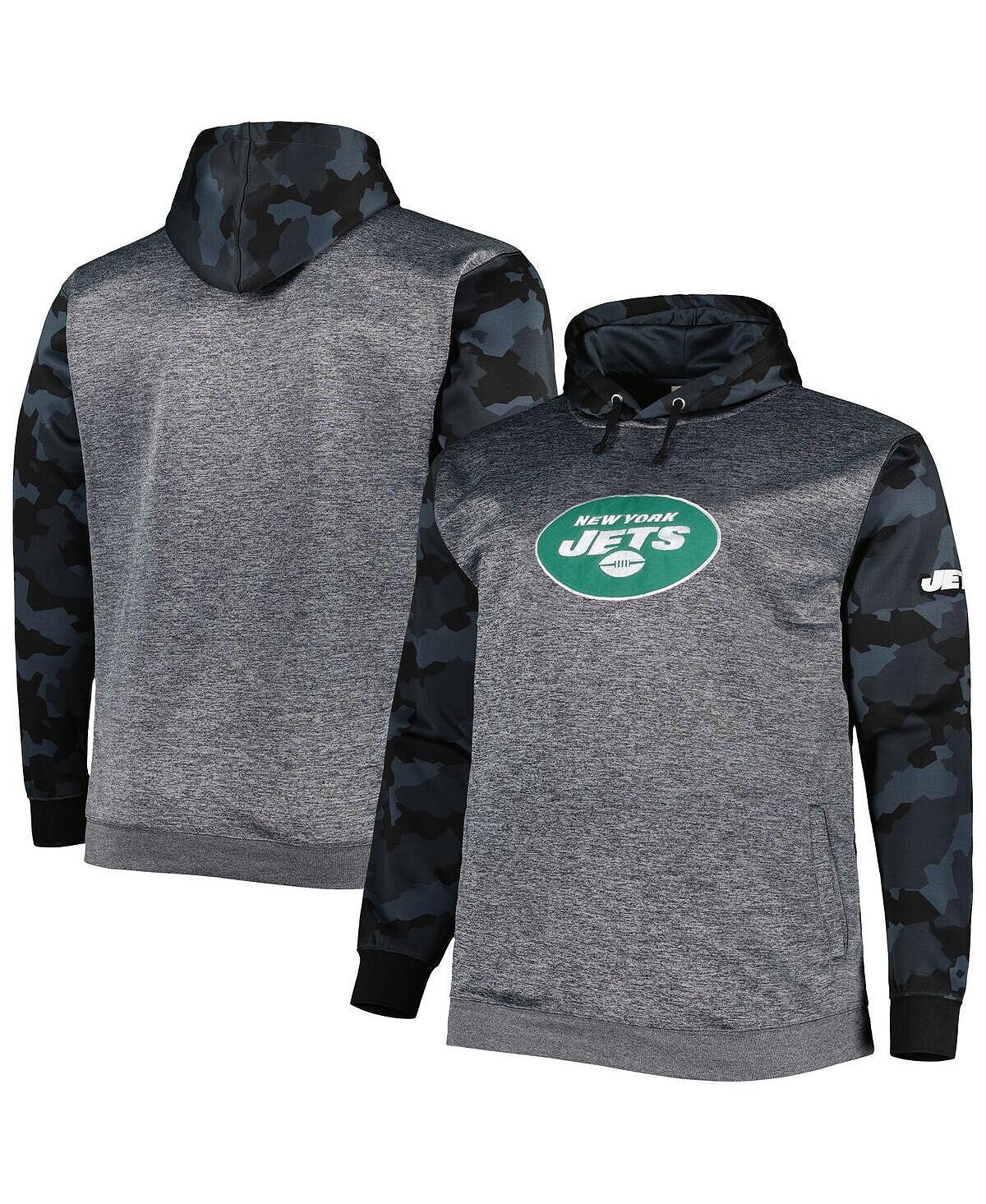 Мужской пуловер с капюшоном и камуфляжным принтом «Heather Charcoal New York Jets Big and Tall» Fanatics
Мужской пуловер с капюшоном и камуфляжным принтом «Heather Charcoal New York Jets Big and Tall» Fanatics