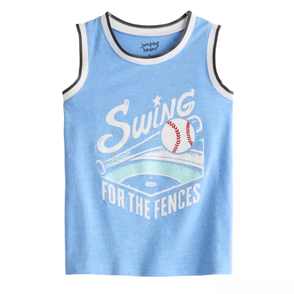 Майка для мальчиков 4-12 лет Jumping Beans, цвет blue swing fences
Майка для мальчиков 4-12 лет Jumping Beans, цвет blue swing fences