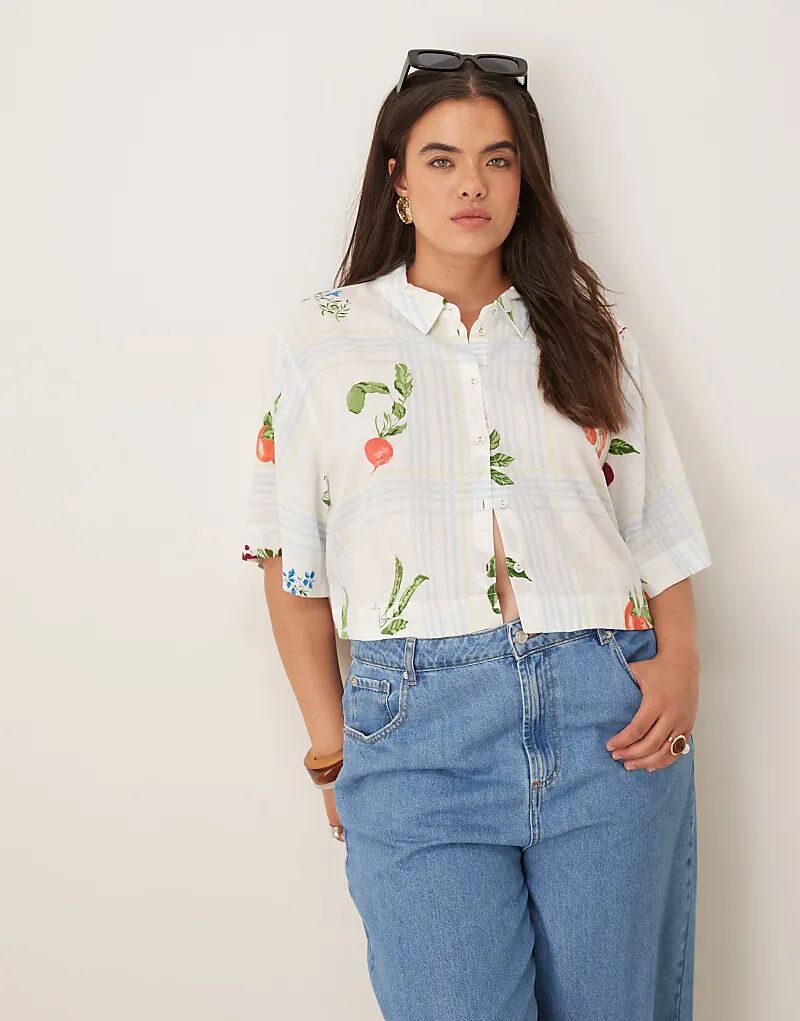 Укороченная рубашка Nobody's Child Plus Bennie с клетчатым принтом в виде фруктов
Укороченная рубашка Nobody's Child Plus Bennie с клетчатым принтом в виде фруктов