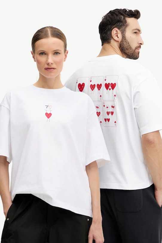 Хлопковая футболка Ea7 Emporio Armani, белый 
Хлопковая футболка Ea7 Emporio Armani, белый