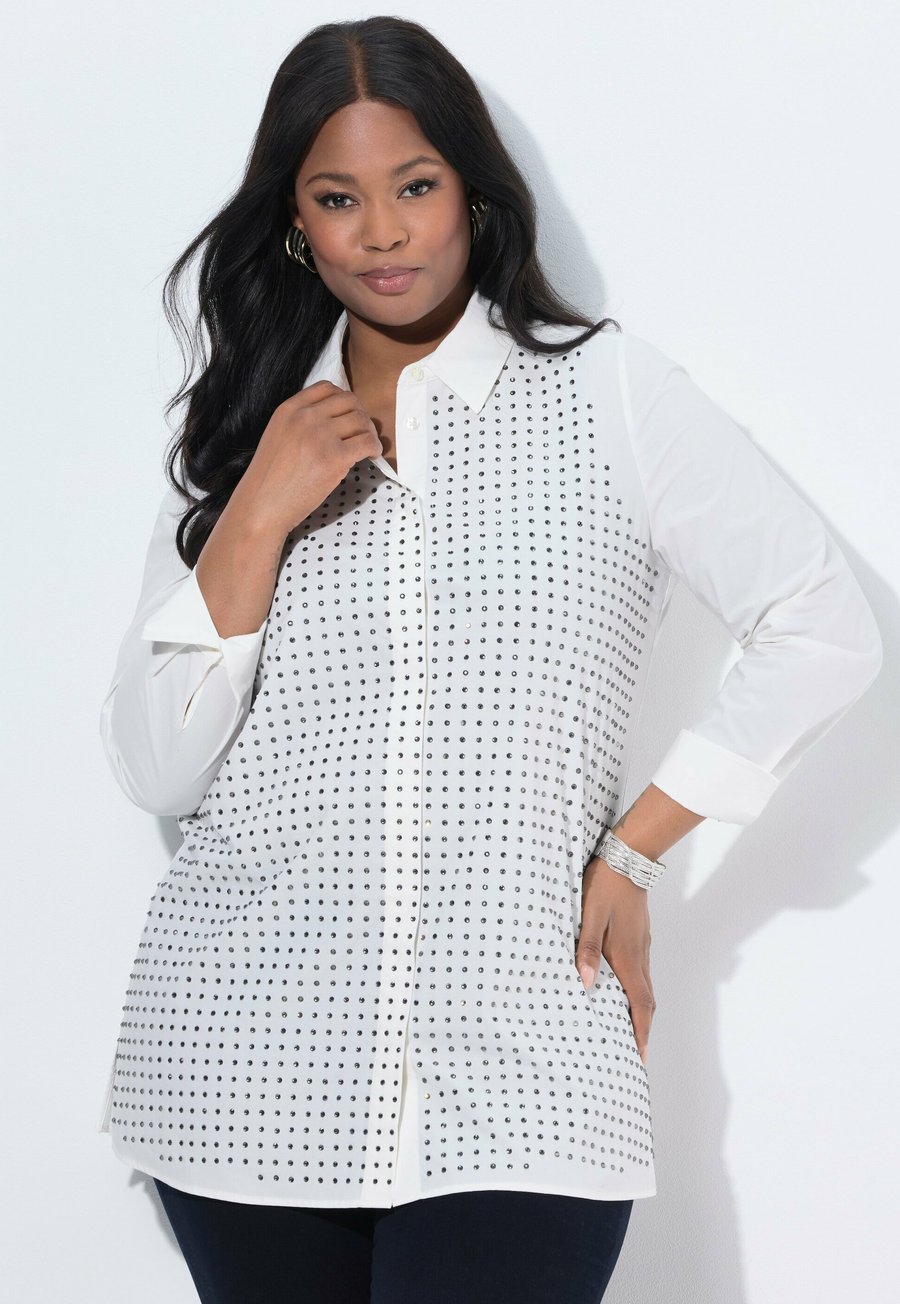 Блуза Ulla Popken RHINESTONE STUDDED , Snow White/White
Блуза Ulla Popken RHINESTONE STUDDED , Snow White/White