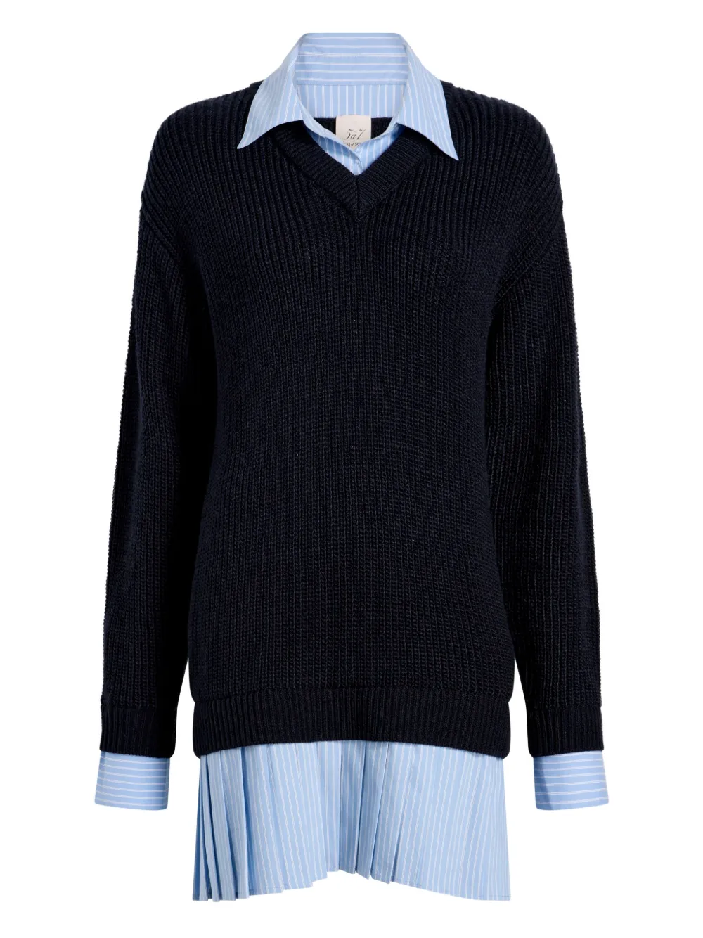 Платье с V-образным вырезом и плиссированной юбкой Cinq A Sept, черный
Платье с V-образным вырезом и плиссированной юбкой Cinq A Sept, черный