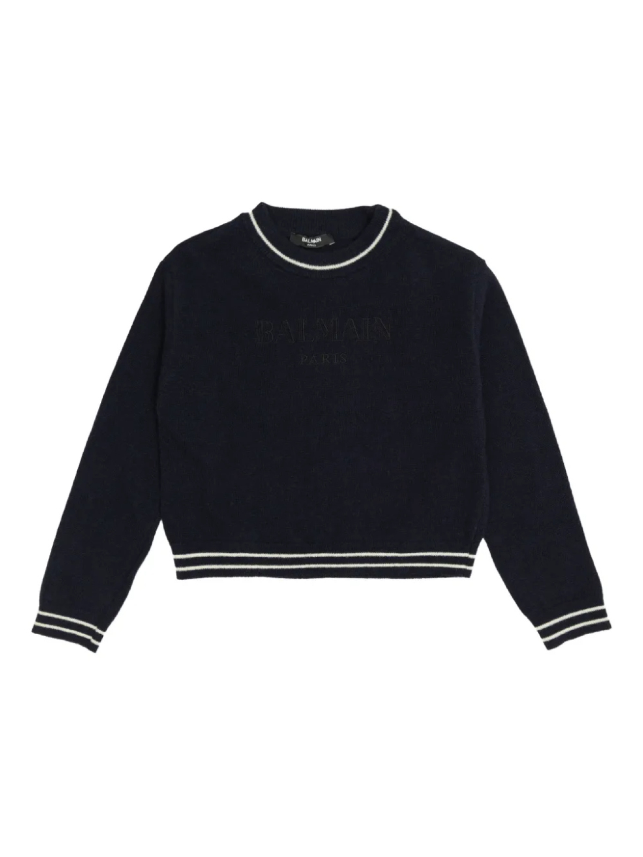 Укороченный свитер Balmain Kids, синий 
Укороченный свитер Balmain Kids, синий