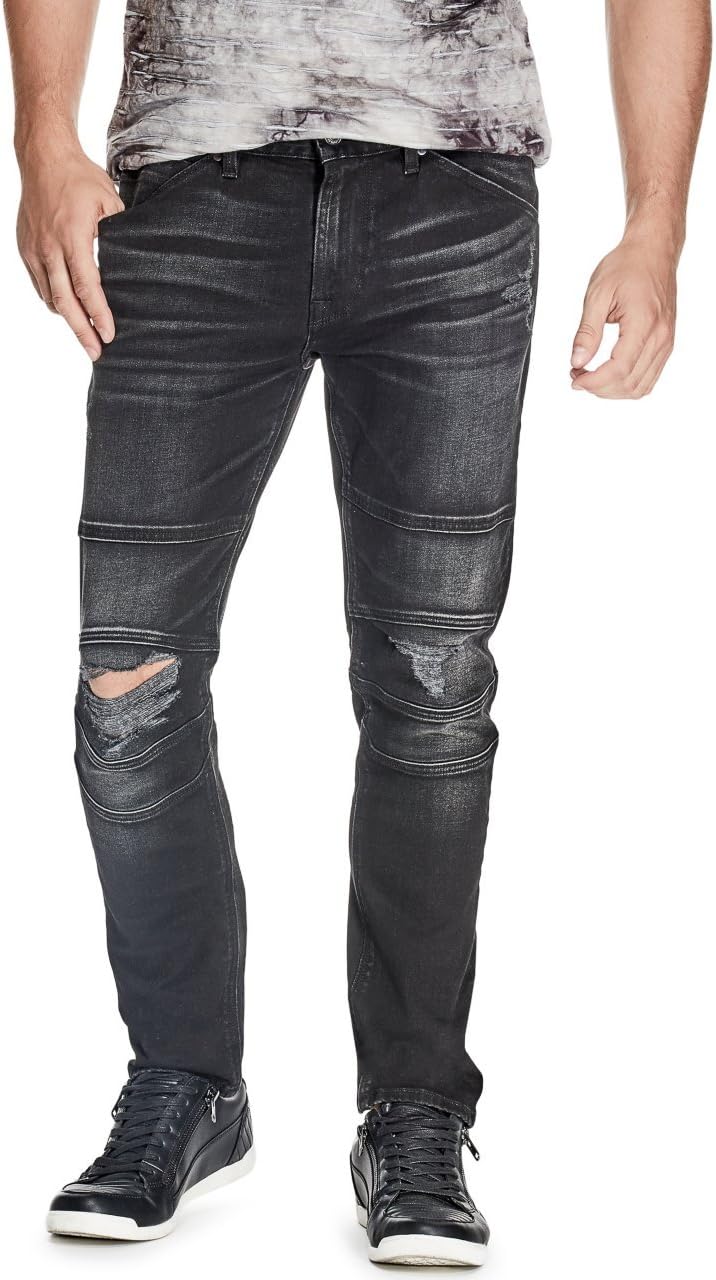 GUESS Мужские джинсы Low Rise Slim Fit с зауженным кроем Moto, Encore Wash Black W/ Destroy
GUESS Мужские джинсы Low Rise Slim Fit с зауженным кроем Moto, Encore Wash Black W/ Destroy