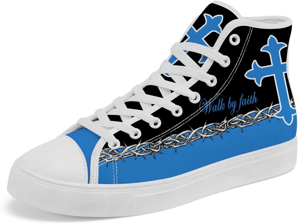 Кеды на высокой подошве chebing Faith для женщин и мужчин, Faith Over Fear, высокие кроссовки на шнуровке, повседневная обувь, синий
Кеды на высокой подошве chebing Faith для женщин и мужчин, Faith Over Fear, высокие кроссовки на шнуровке, повседневная обувь, синий