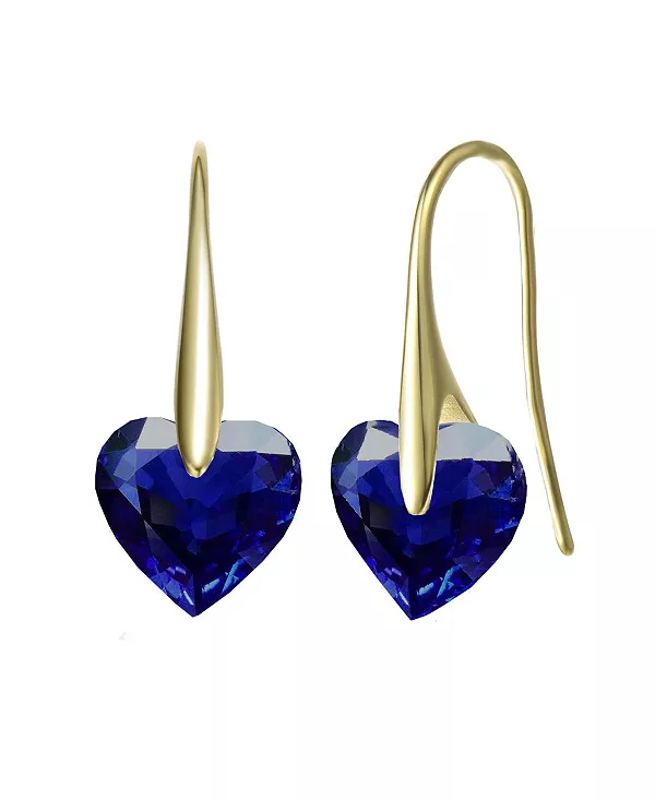 Стильные праздничные серьги-сердечки из стерлингового серебра с подвижными кубическими цирконами Genevive, blue
Стильные праздничные серьги-сердечки из стерлингового серебра с подвижными кубическими цирконами Genevive, blue