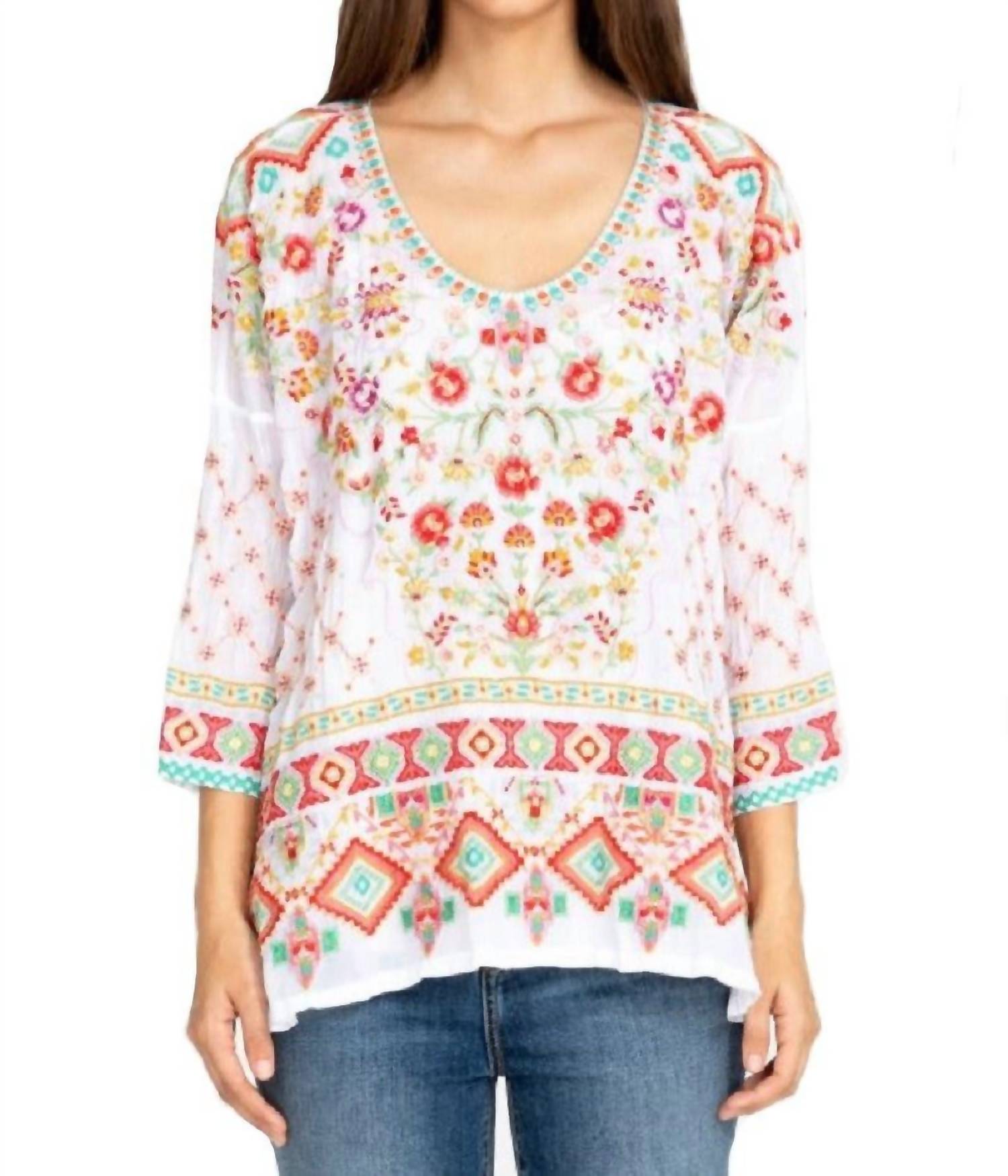 Блузка Сандра в белом цвете Johnny Was
Блузка Сандра в белом цвете Johnny Was